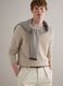 Beige pure cotton crew neck sweater regular fit_0