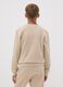 Sweatshirt bege em algod&atilde;o org&acirc;nico puro com decote redondo e estampado para rapaz_2