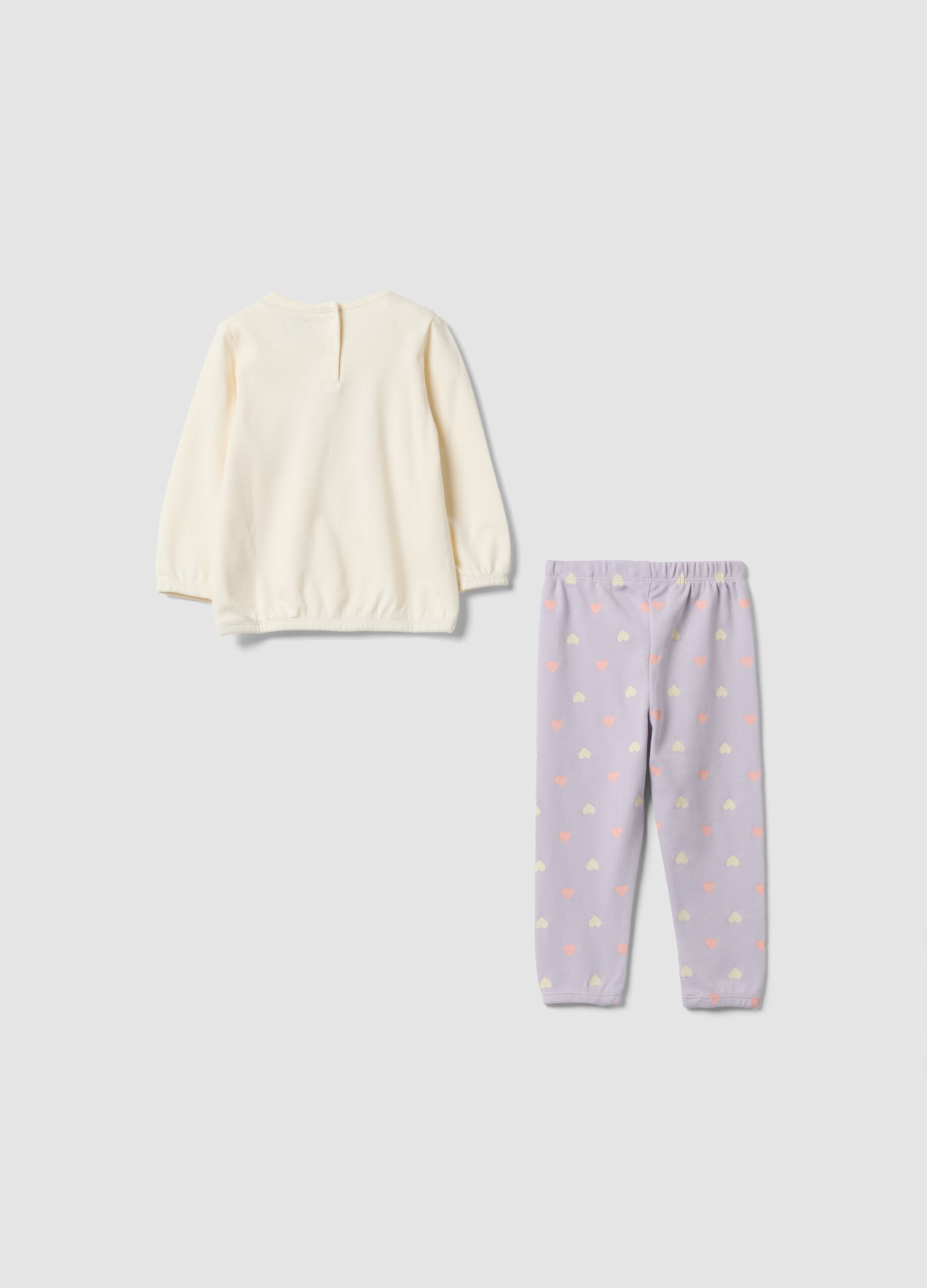 Multicolour pure organic cotton baby girl pyjamas with teddy bear print