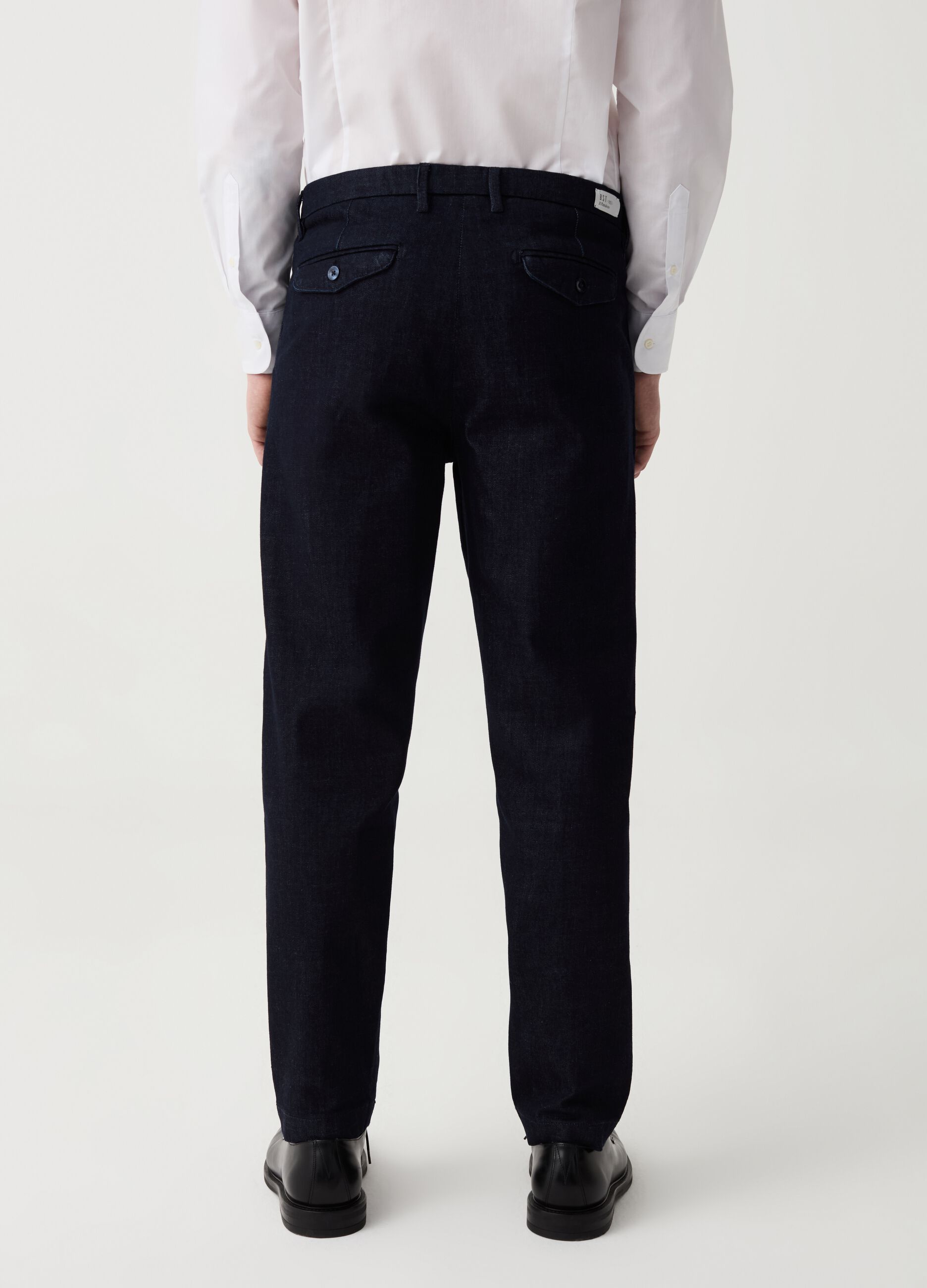 B.ST 1957 comfort-fit chino trousers in denim
