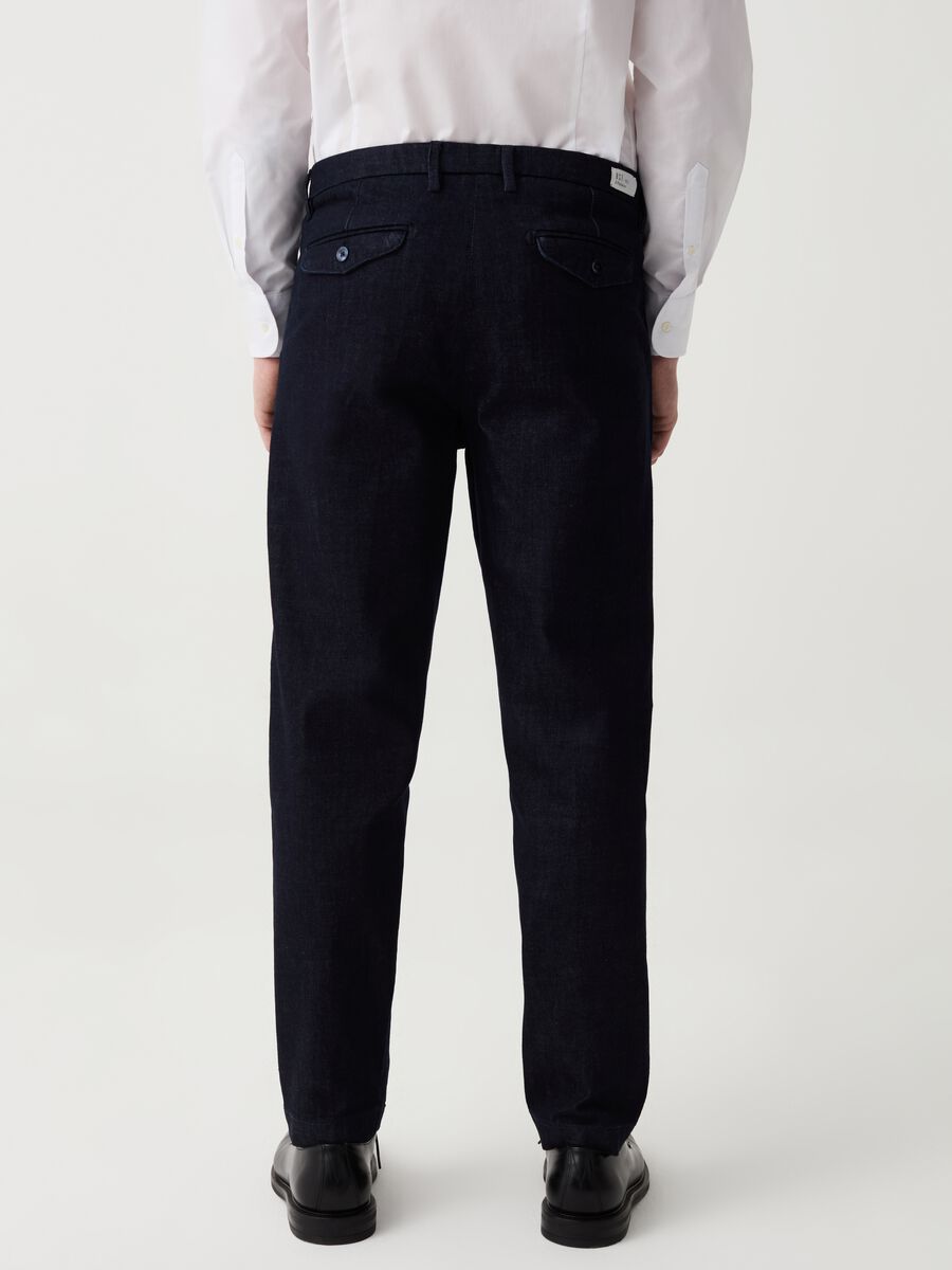 B.ST 1957 comfort-fit chino trousers in denim_2