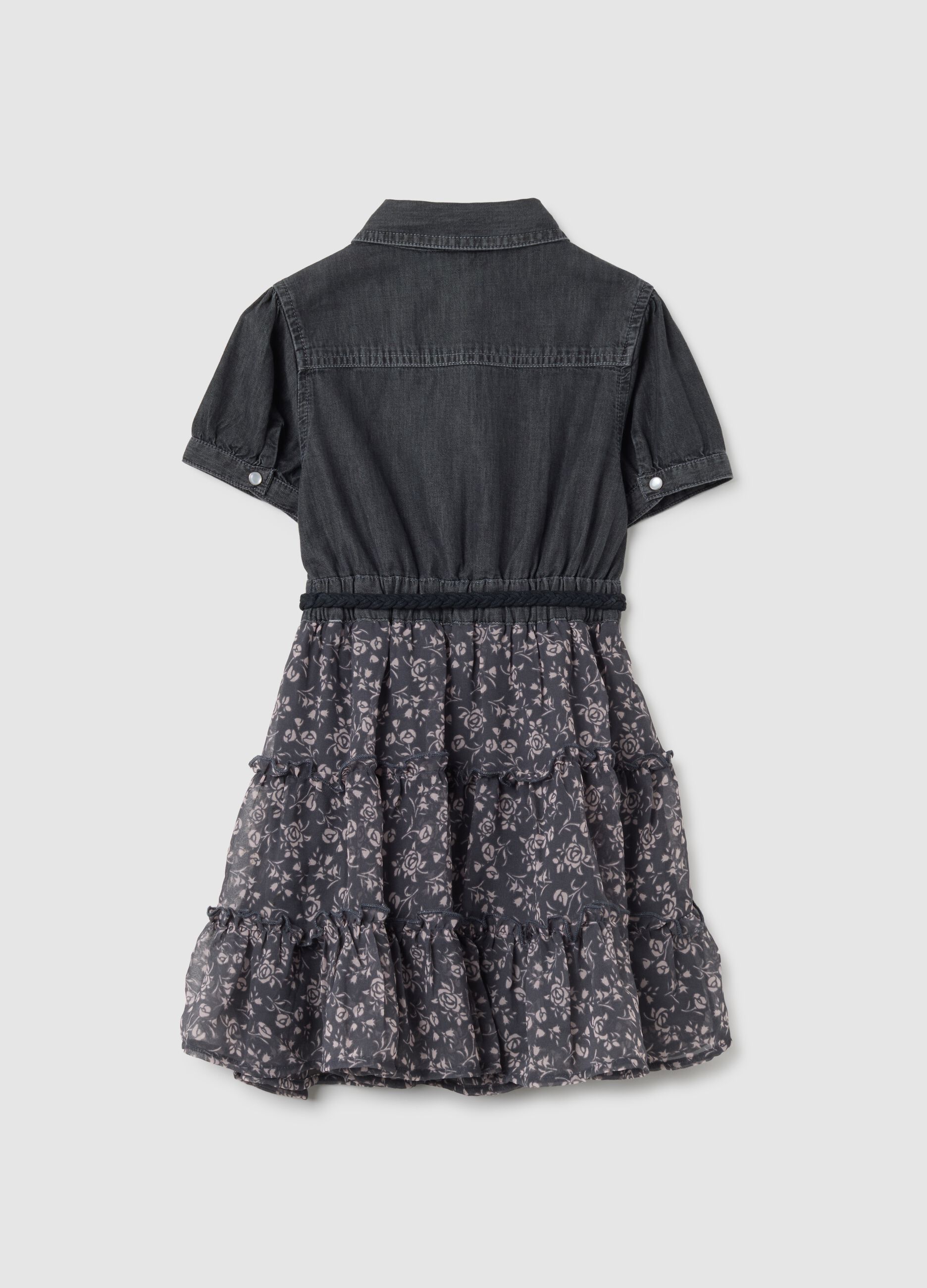 M&auml;dchenkleid aus reiner Baumwolle, mehrfarbig