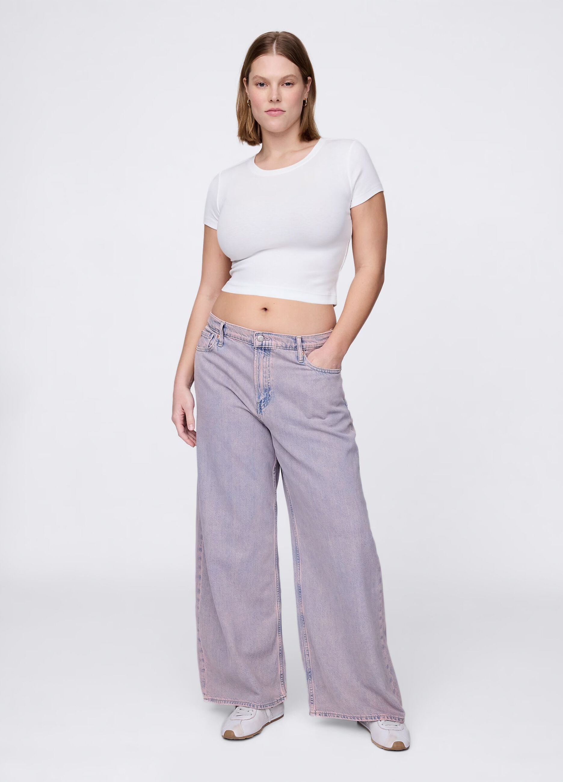 Wide-leg trousers in Lyocell and cotton