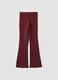 Girls&rsquo; red flared leggings in stretchy organic cotton_2