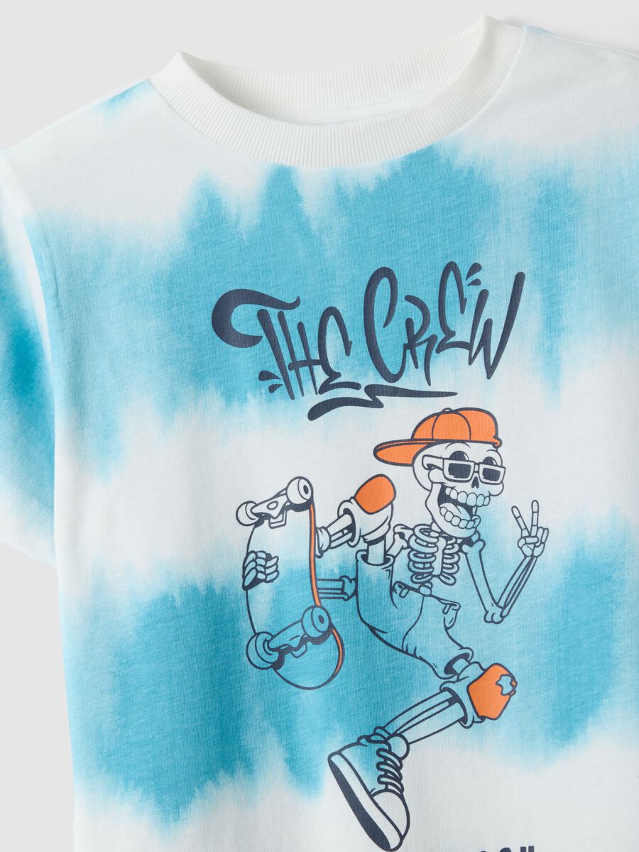 Mehrfarbiges T-Shirt aus reiner Baumwolle f&uuml;r Kinder in Tie-Dye_2