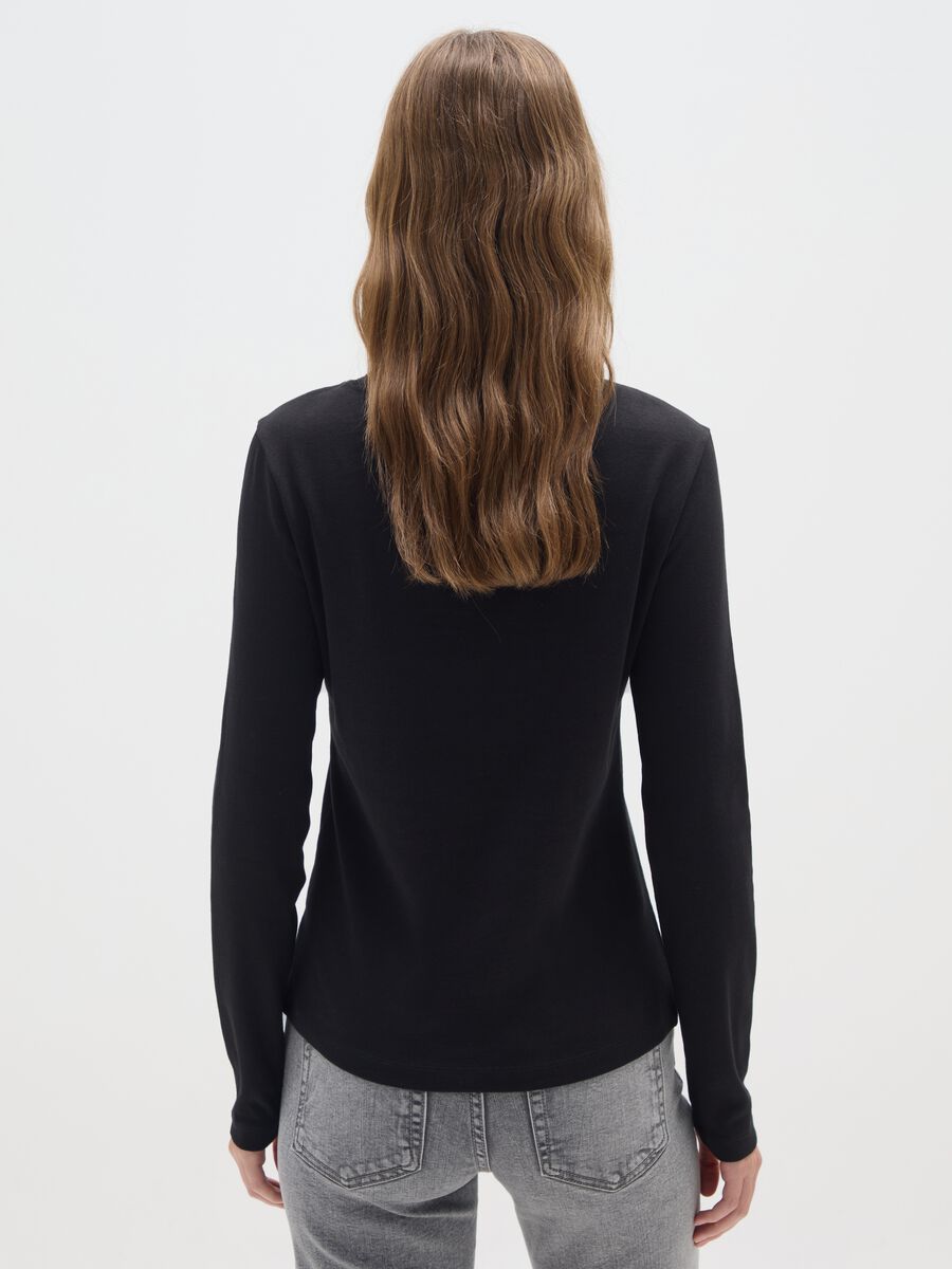 Pure Cotton Black Regular Fit T-Shirt_2