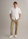 White regular-fit pure cotton shirt with stripes and chest pocket_1