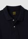 Polo azul de manga comprida regular fit em piqu&eacute; de algod&atilde;o org&acirc;nico puro_2