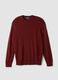 Maglia girocollo rossa in misto viscosa regular fit_4