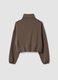 Full-zip verde corta in tessuto soft-touch con collo rialzato ALTAVIA STUDIO_6
