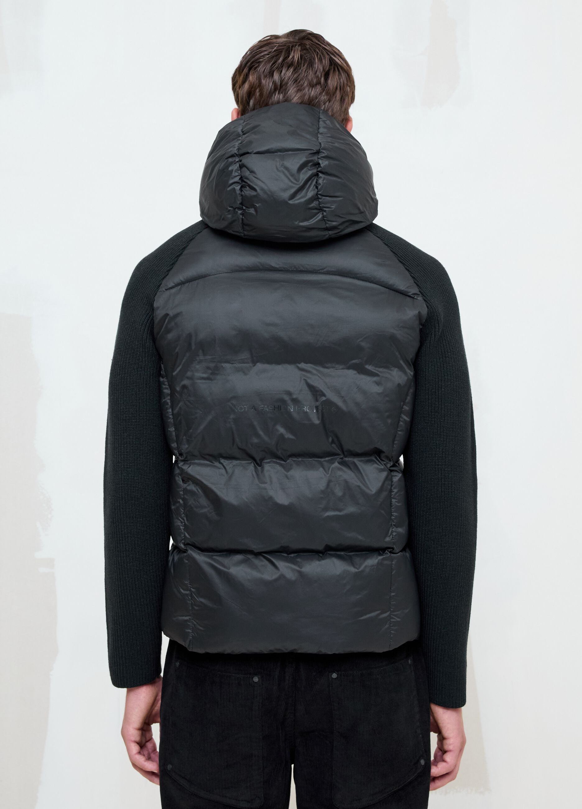 Black Padded Knit Jacket