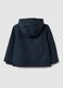 Blue lined regular fit kids' jacket with hood_1