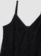 Long black crochet dress with V-neck, regular fit_5