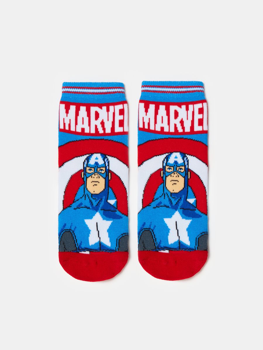 Slipper socks with Captain America design_0