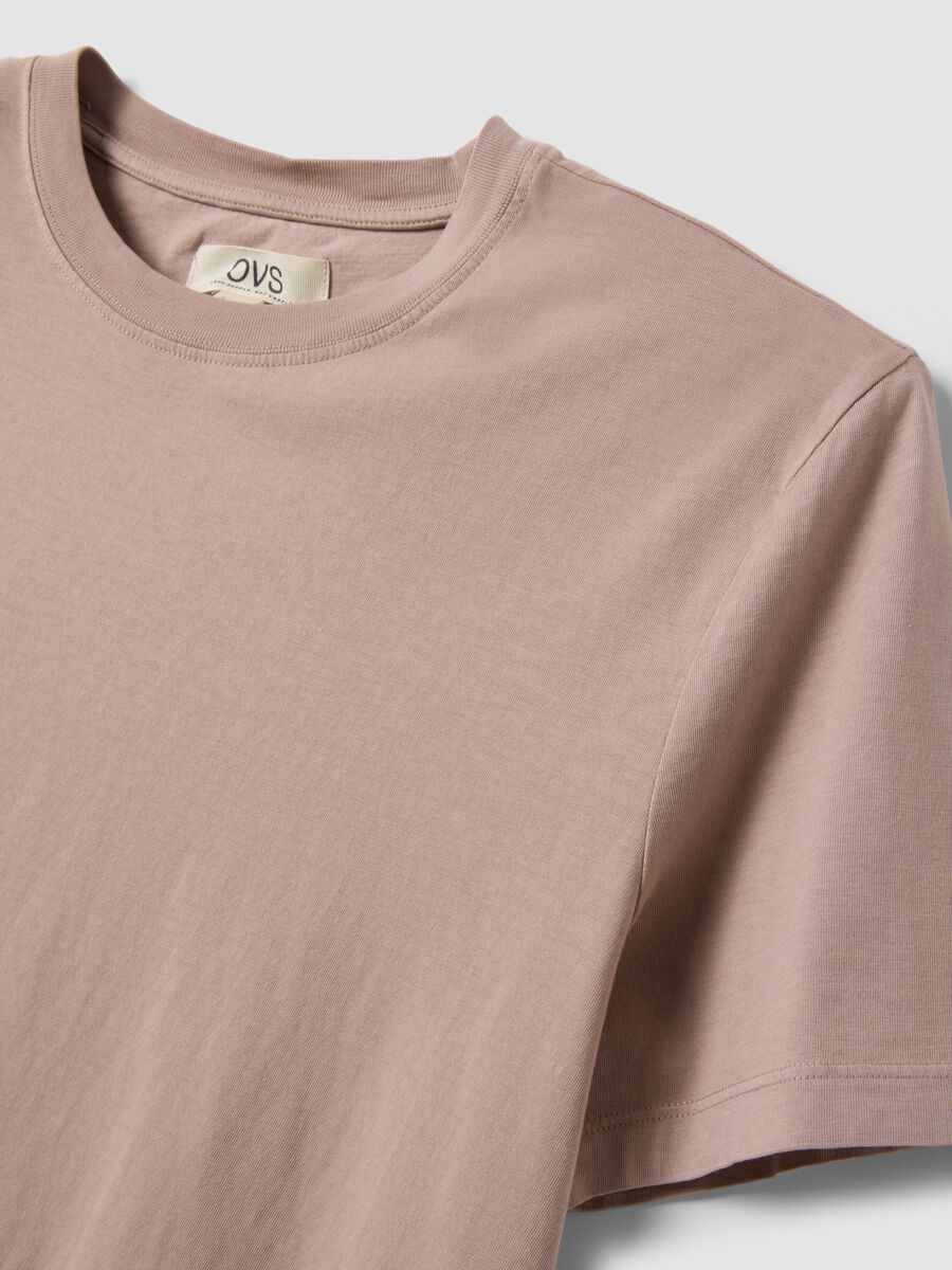 Pink pure cotton short-sleeve regular-fit T-shirt_5