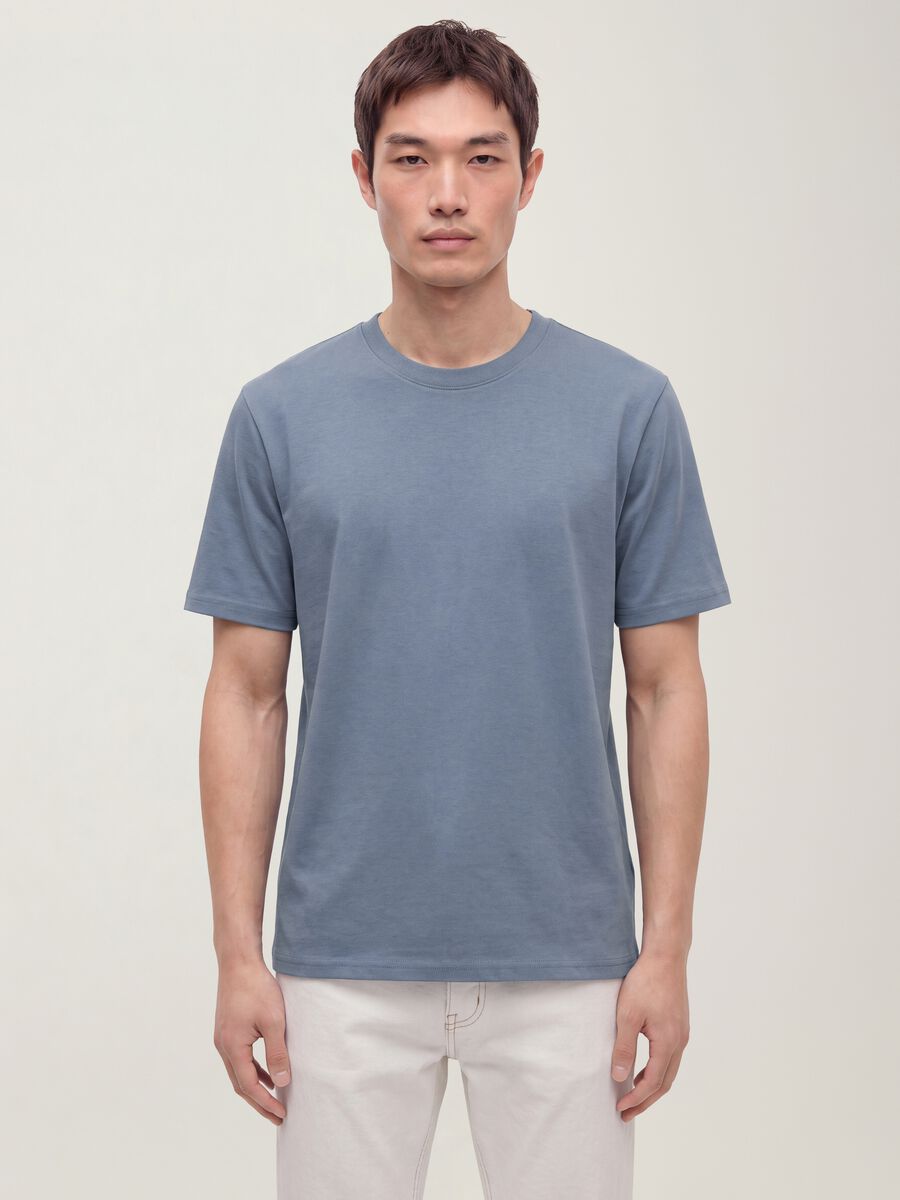 &Mu;&pi;&lambda;&epsilon; &kappa;&omicron;&nu;&tau;&omicron;&mu;ά&nu;&iota;&kappa;&omicron; T-shirt &alpha;&pi;ό 100% &beta;&alpha;&mu;&beta;ά&kappa;&iota;, relaxed fit_0