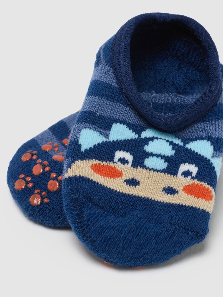 Multicolour Cotton Blend Baby Socks with Non-slip Features_0