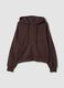 Brown stretch modal hoodie in a regular fit_0