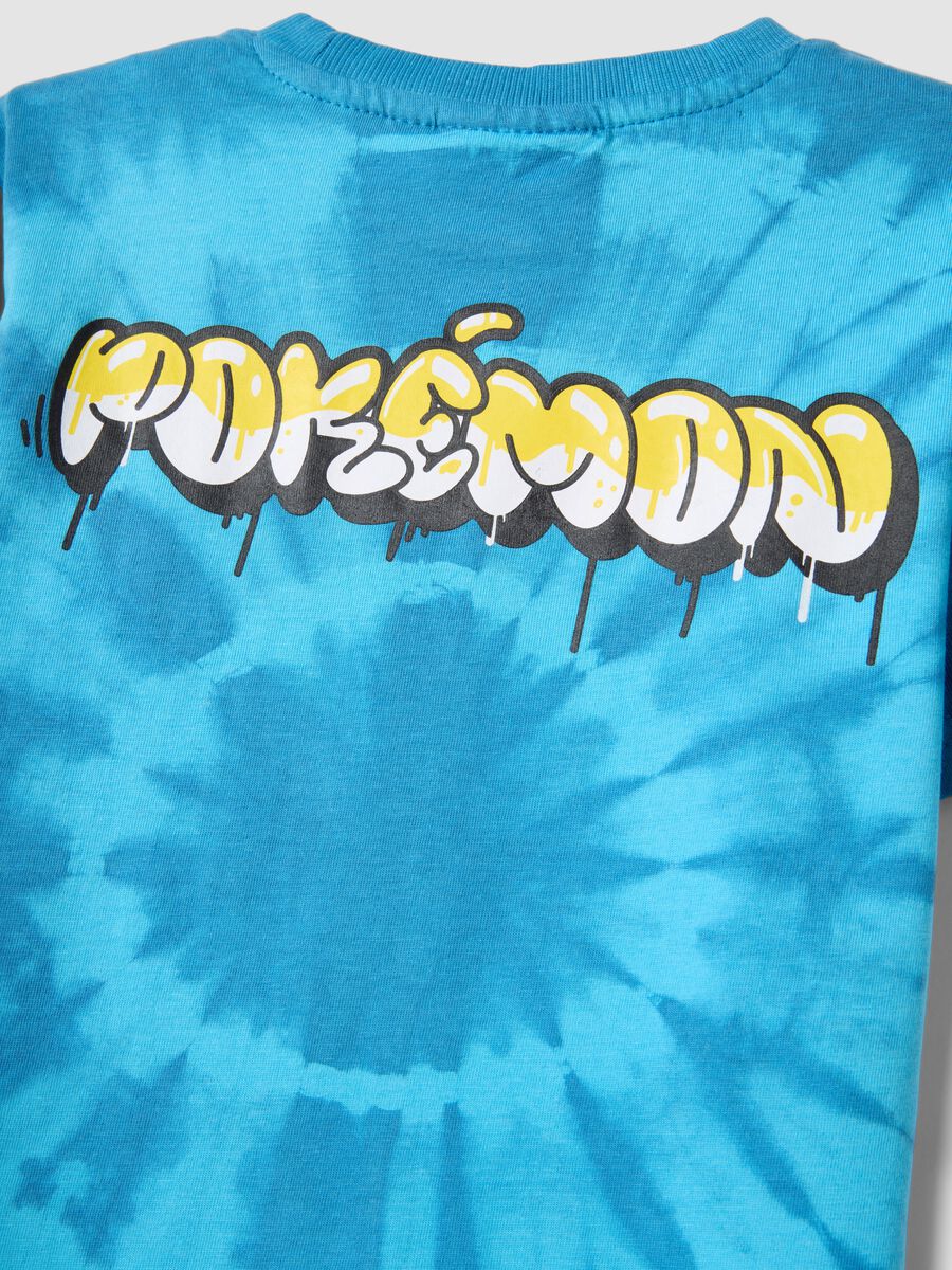 Blue pure cotton regular fit kids' t-shirt with Pikachu_3