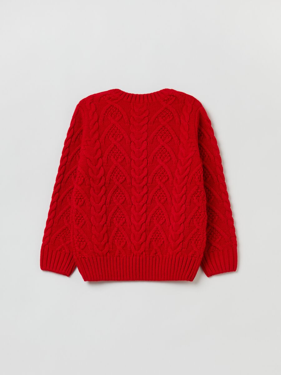 Pullover with cable-knit design_1