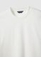 White crew neck pure cotton T-shirt regular fit_5