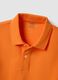 Orange short sleeve pure cotton polo shirt regular fit_5