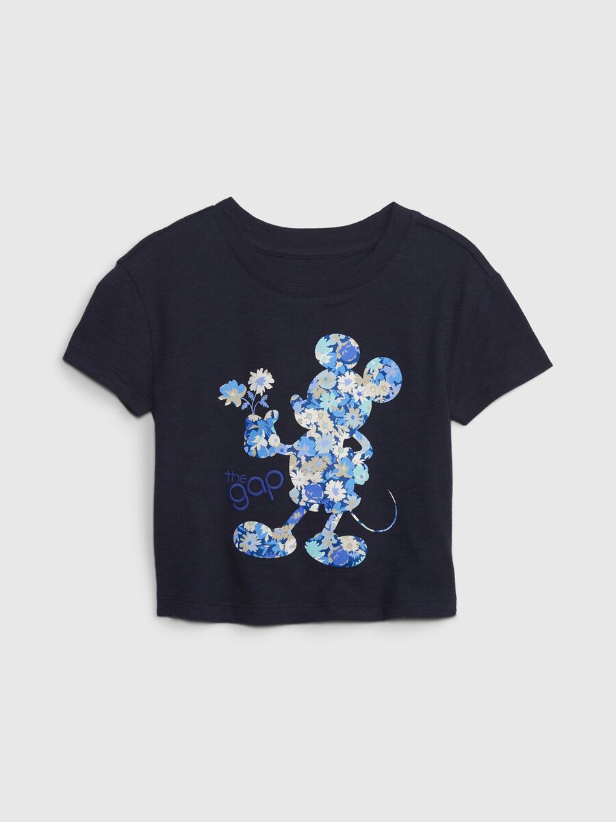 T-shirt stampa Disney Topolino e ricamo logo _0