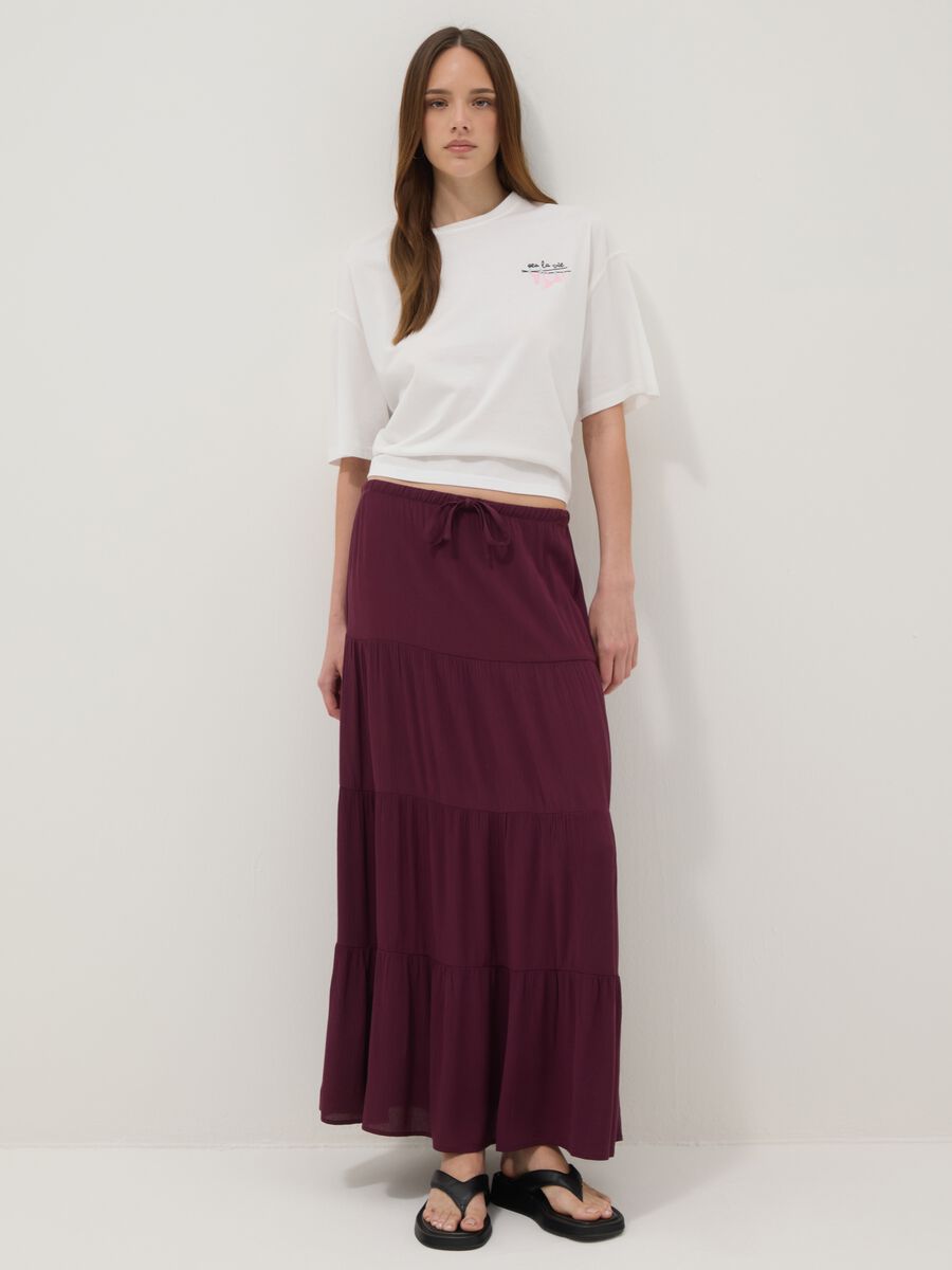 White pure cotton short-sleeve T-shirt_2