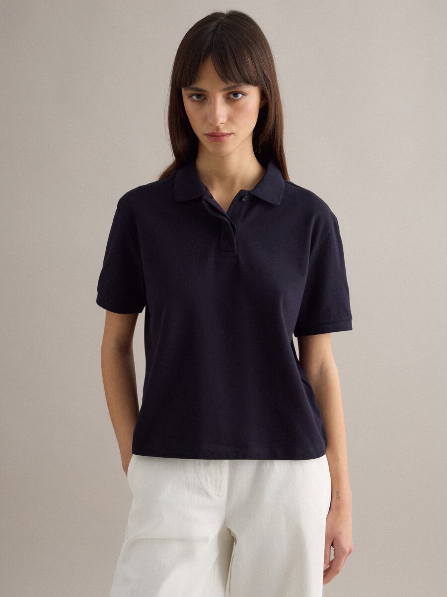 Black pure cotton polo regular fit_1