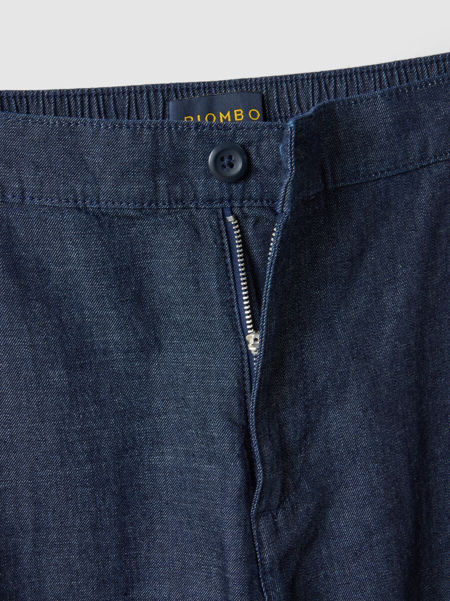 Wide Blue Cotton Trousers_5