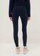 Blaue Slim Fit Stretch-Baumwoll-Leggings_2
