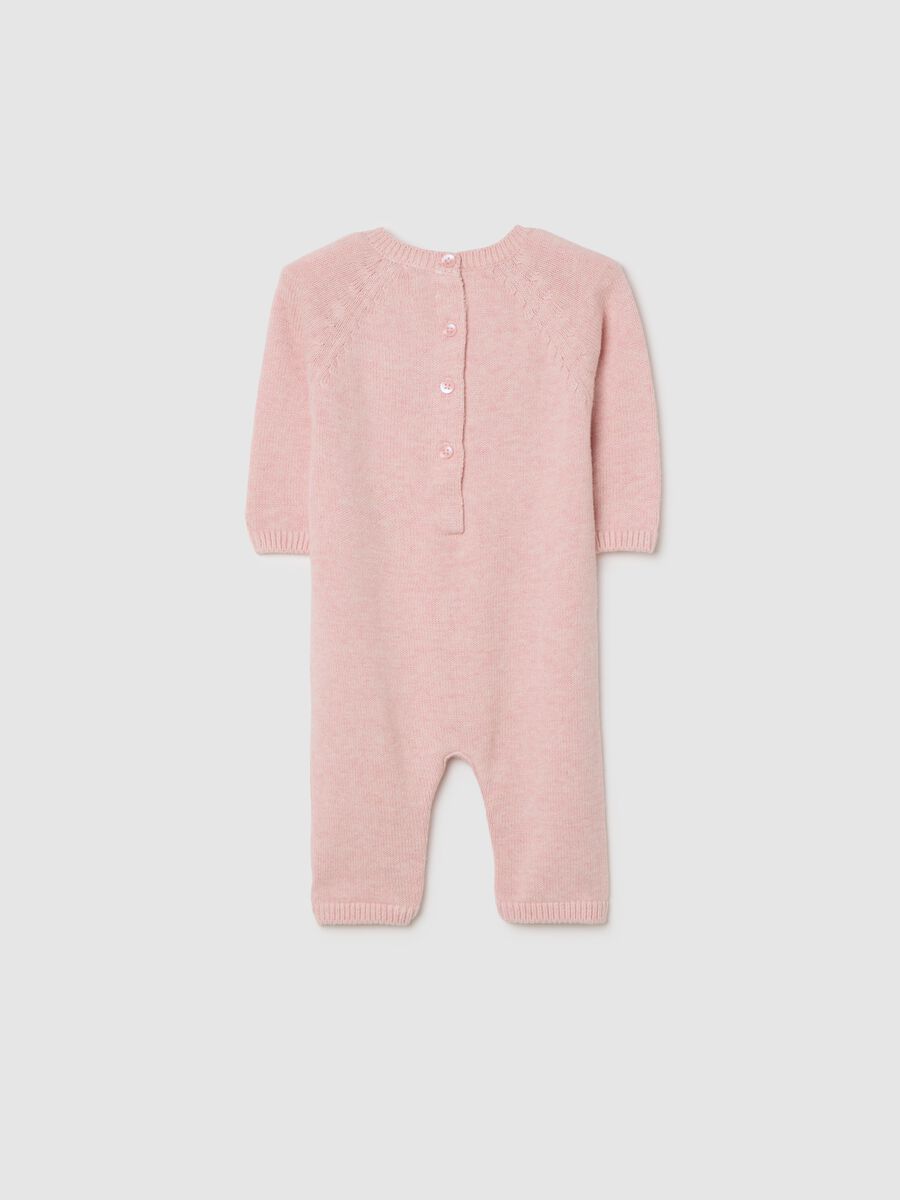 Baby Onesie in Pure Pink Cotton_1