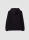 Black organic cotton hooded sweatshirt, regular fit, for boys_1