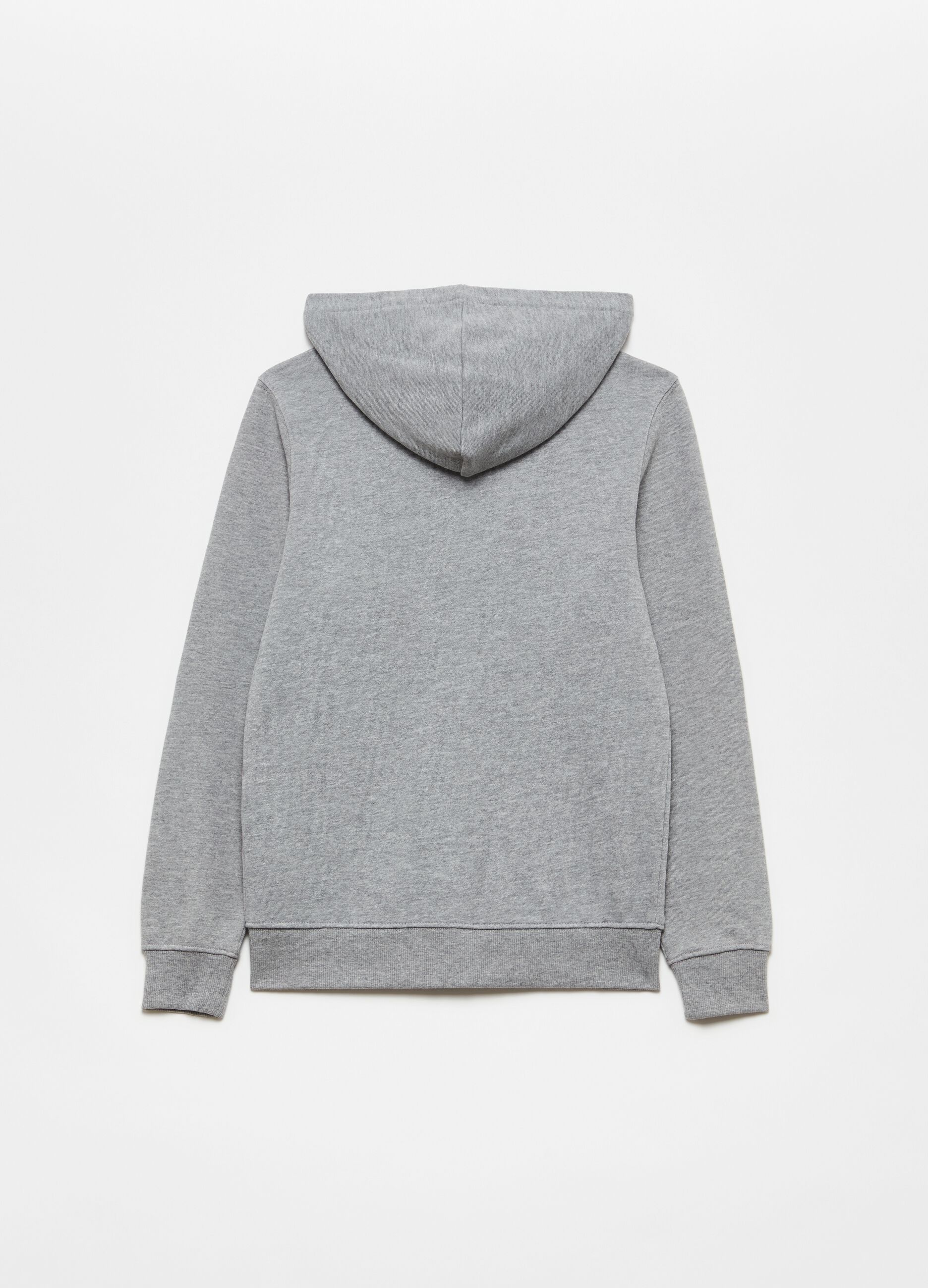 Full-zip sweatshirt with hood and pocket