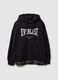 Black regular fit cotton blend sweatshirt_4