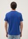 Blaues T-Shirt aus reiner Baumwolle mit Print, Regular Fit_3