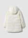 White padded jacket with hood and zip_1