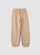 Sandfarbene Joggerhose aus reiner Baumwolle_0
