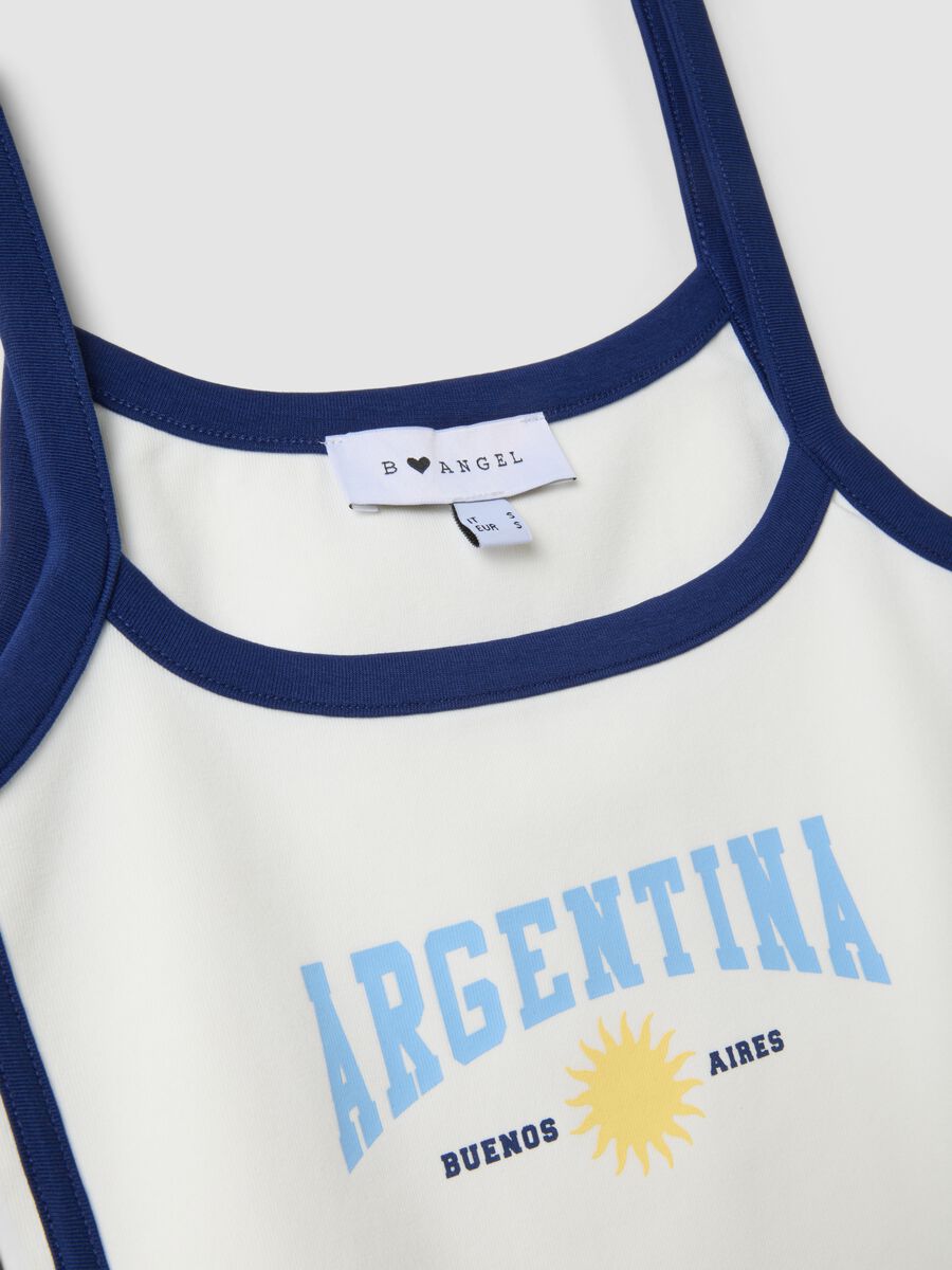 Wei&szlig;es Tanktop aus Stretch-Baumwolle mit blauer Paspelierung_5