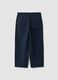 Blue pure cotton barrel-fit chino trousers_6