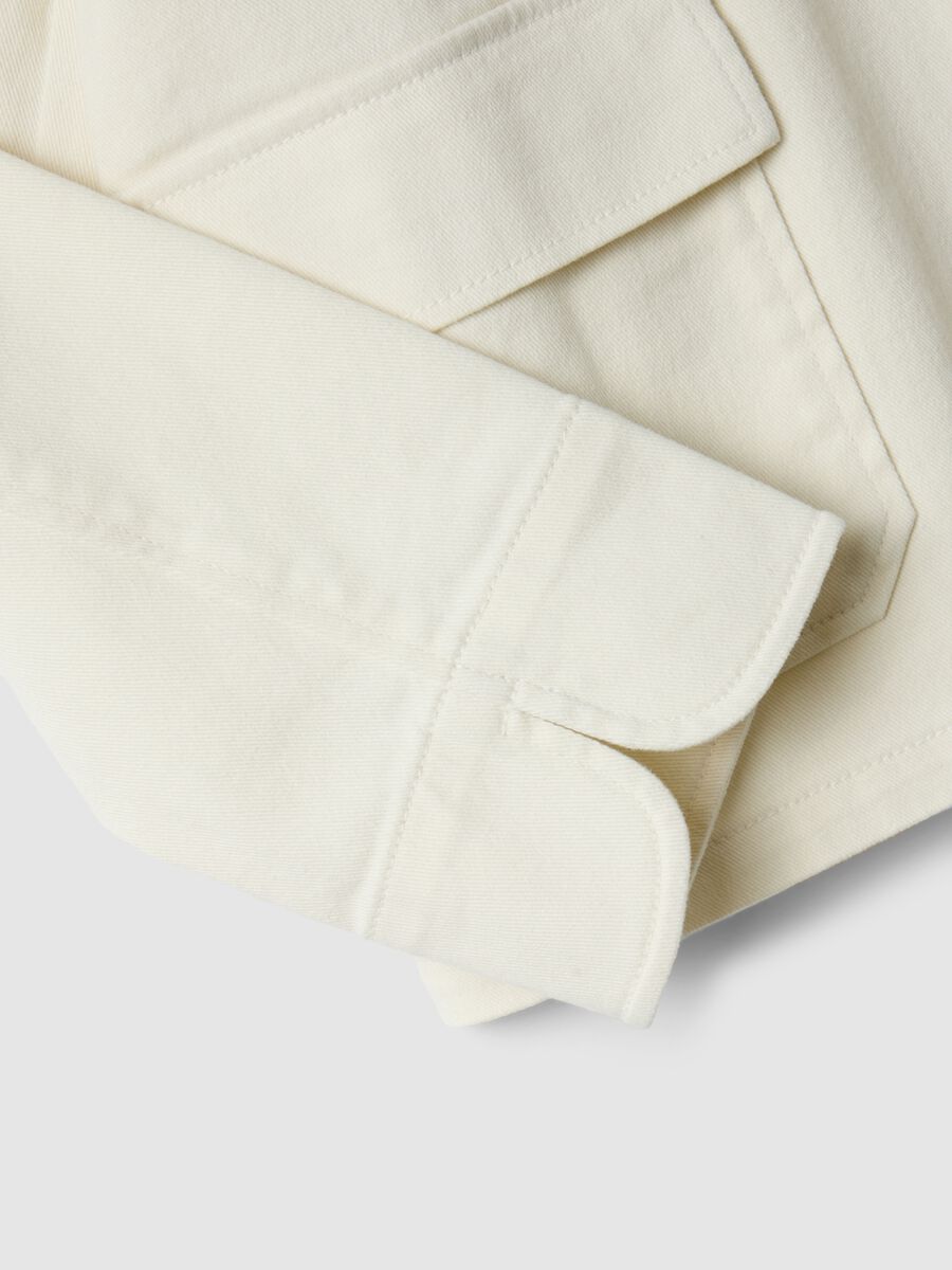White Stretch Cotton Jacket_5