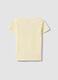 T-shirt amarela de algod&atilde;o org&acirc;nico puro para menina com estampado e glitter_1