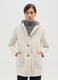 White regular fit viscose blend coat_1