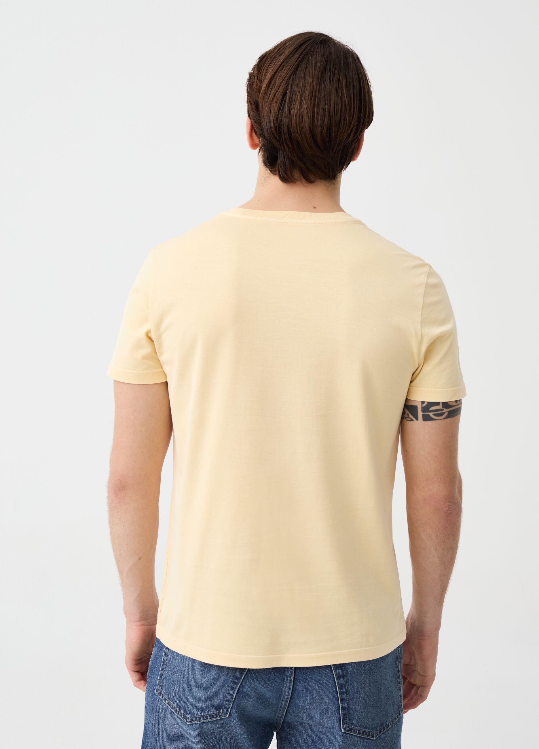 T-shirt in cotone con scollo rotondo