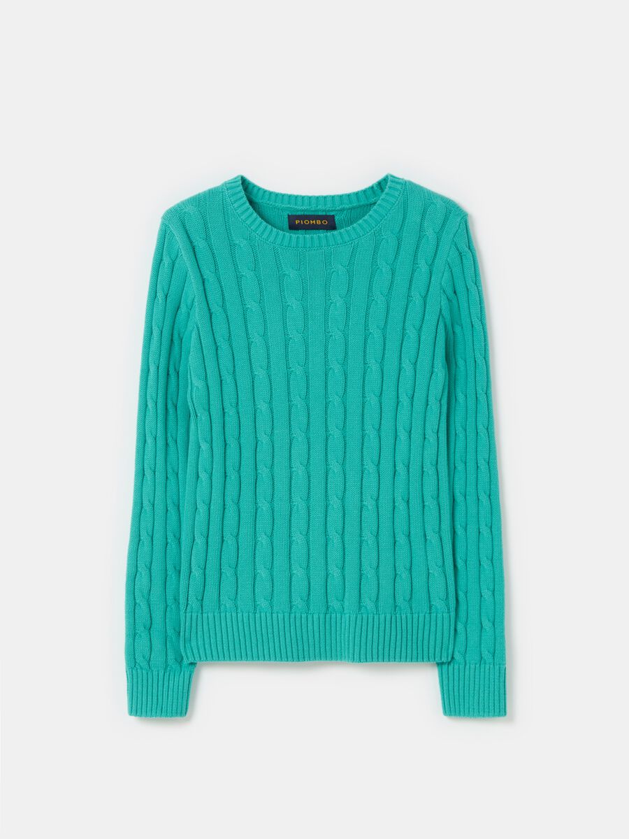 Ribbed pullover with cable-knit design_3