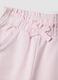 Girls&rsquo; pink stretch cotton shorts with bow_3