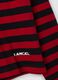 Red and blue striped crew-neck T-shirt in pure cotton, oversized fit_1