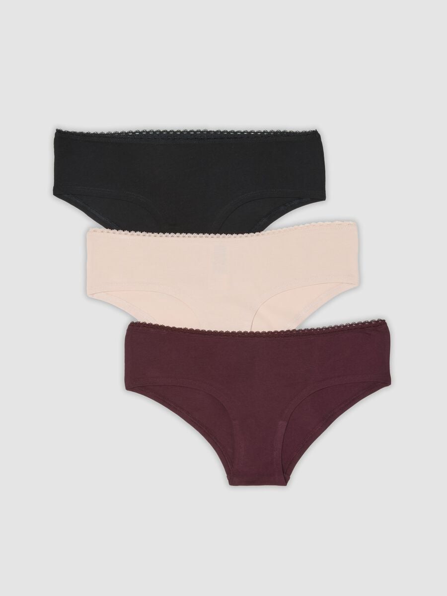 Tripack di slip hipster multicolor in cotone organico elasticizzato_4