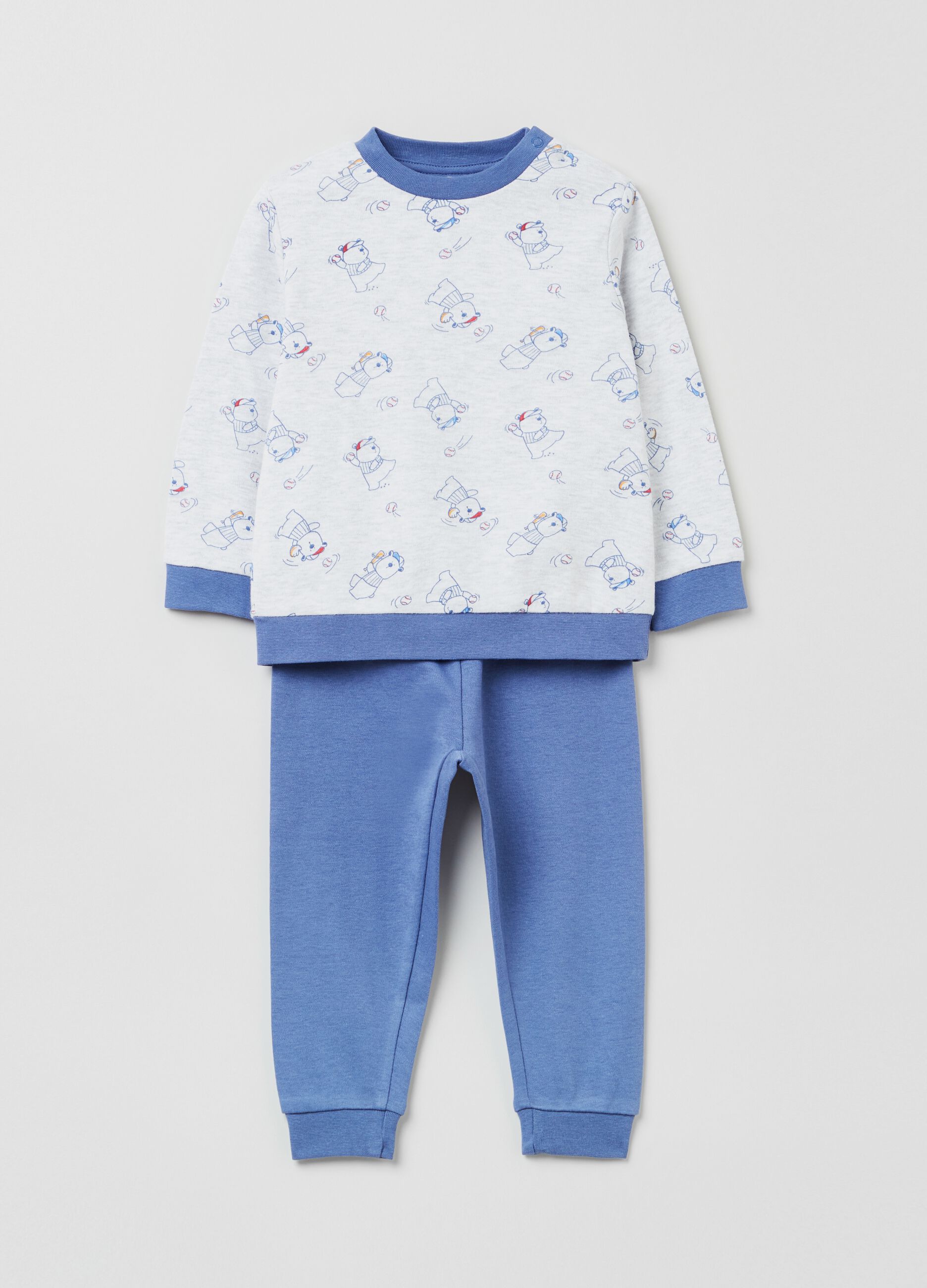 Long pyjamas with bear pattern