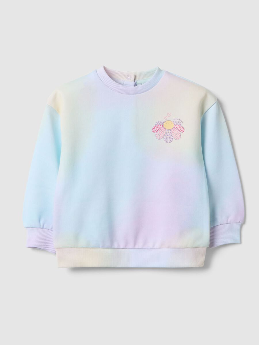Sweatshirt multicolor de algod&atilde;o puro, ajuste regular para menina_0